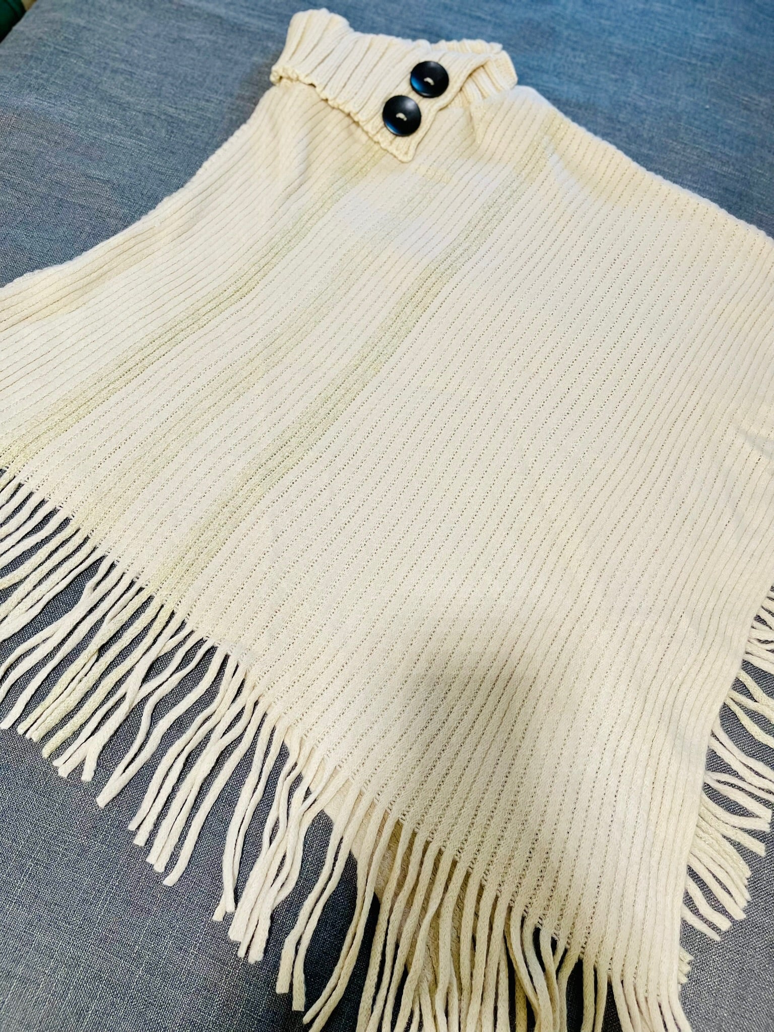 Double Buttoned Light Poncho