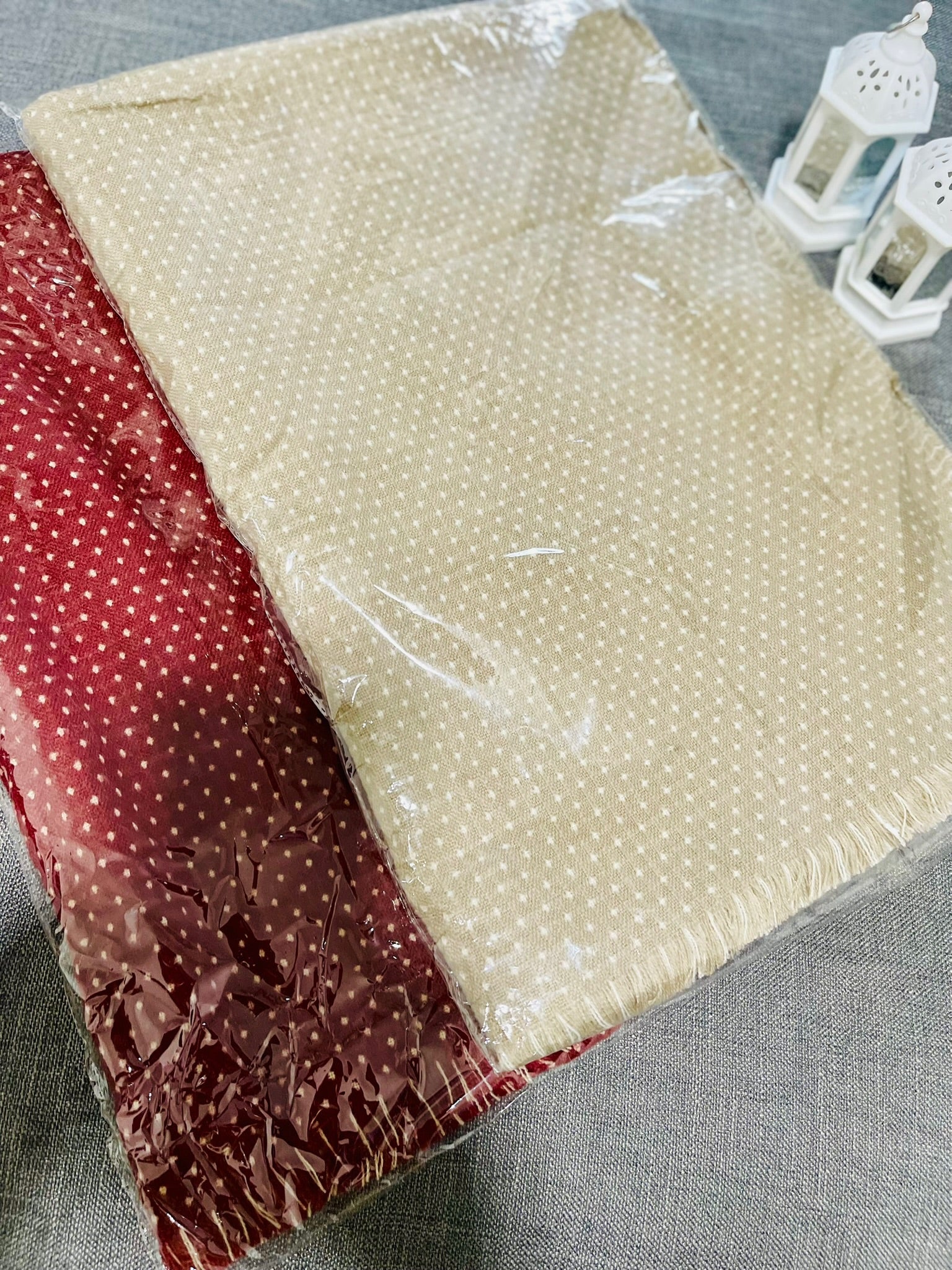 Dotted Light Wool Shawl