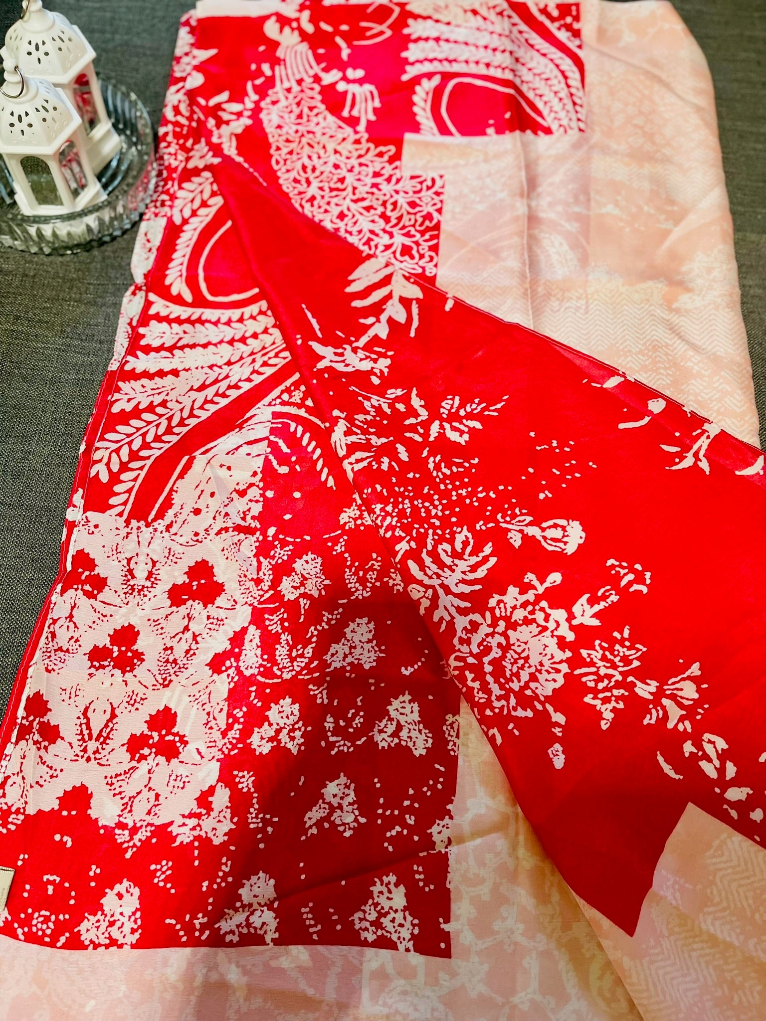 Patterned Silk Scarf
