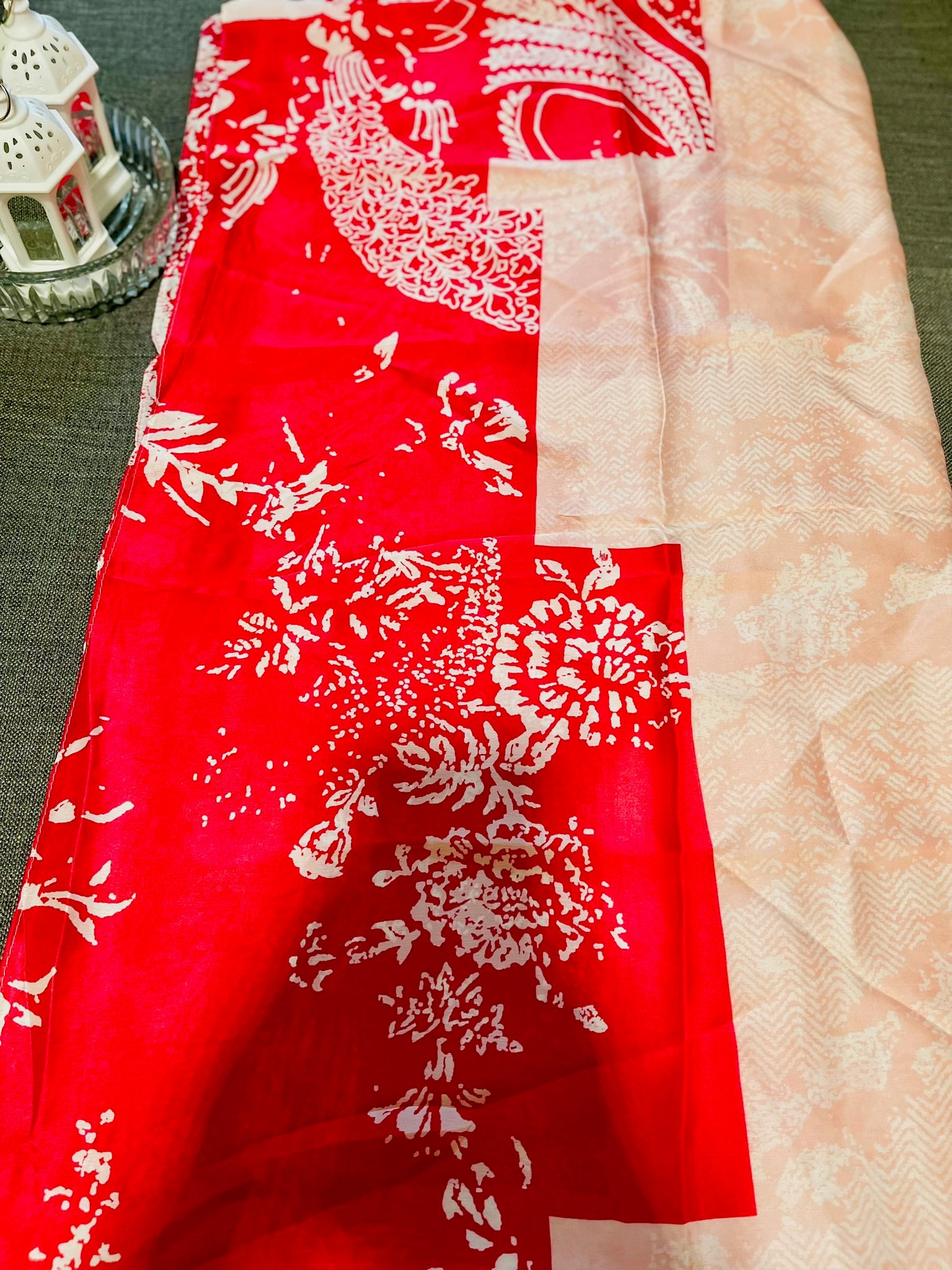 Patterned Silk Scarf