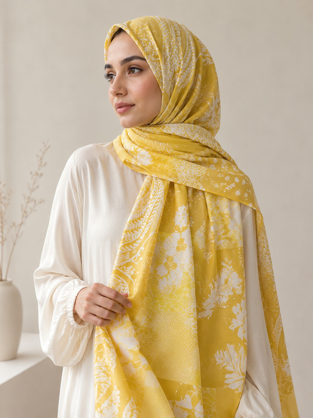 Patterned Silk Scarf