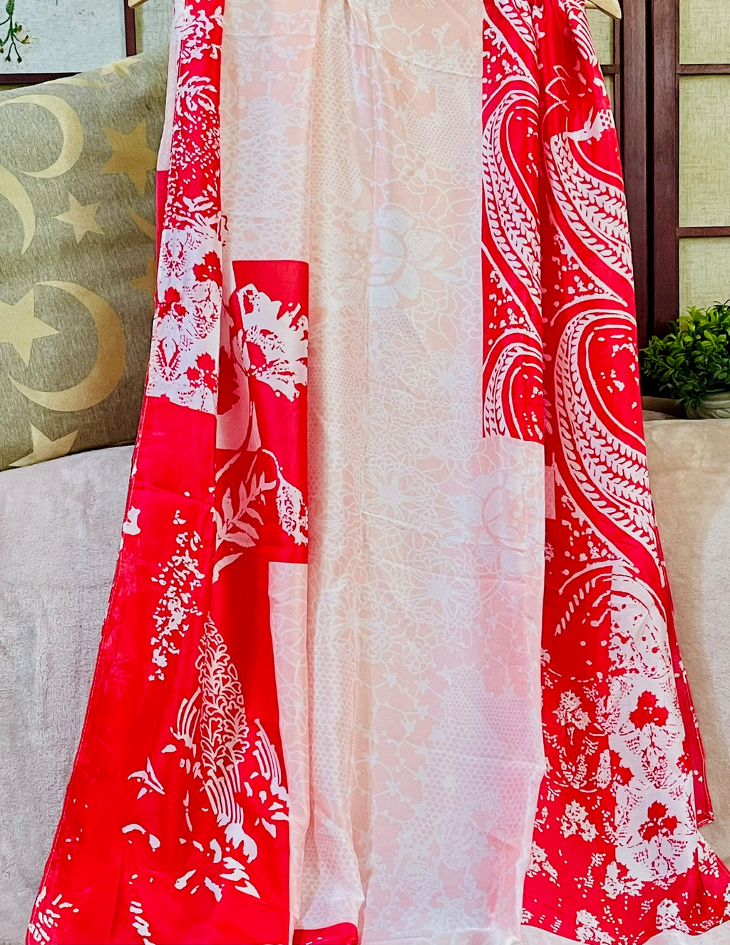 Patterned Silk Scarf