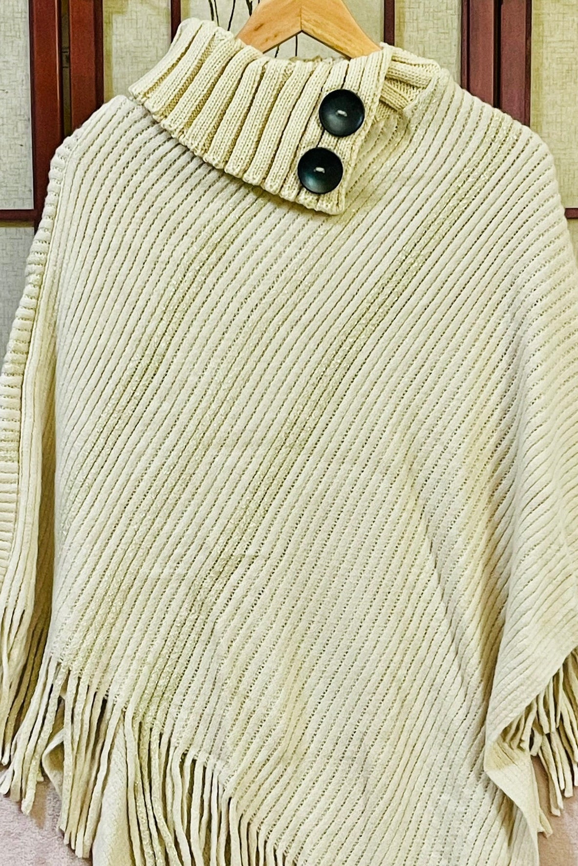 Double Buttoned Light Poncho