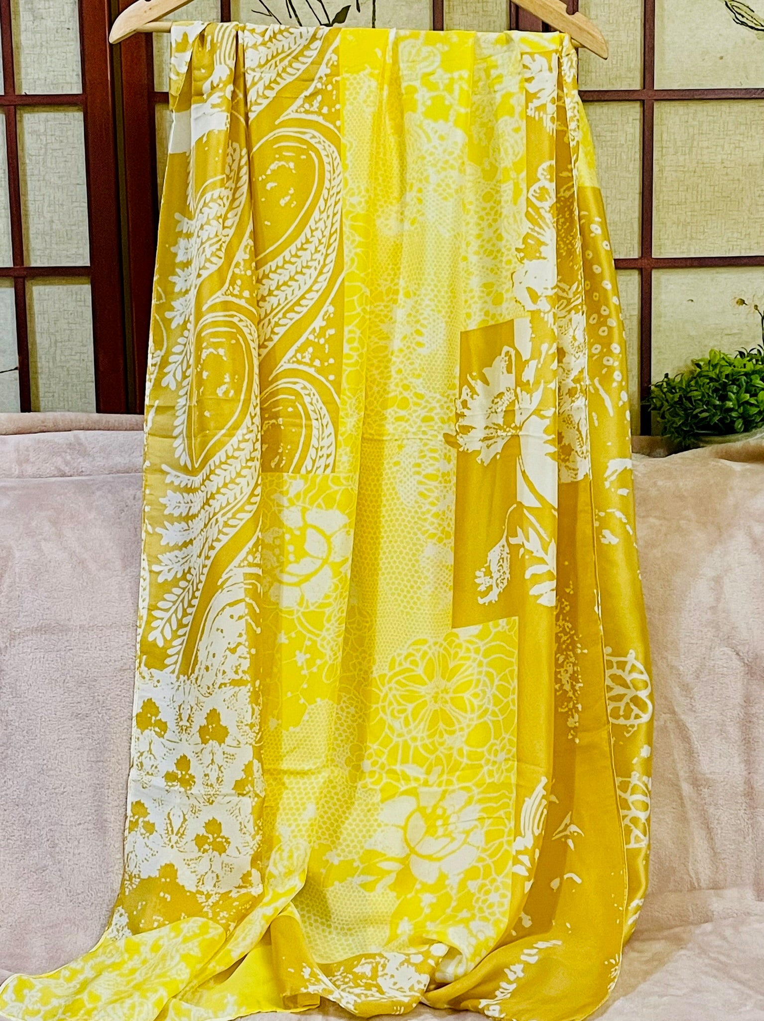Patterned Silk Scarf