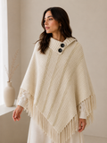 Double Buttoned Light Poncho